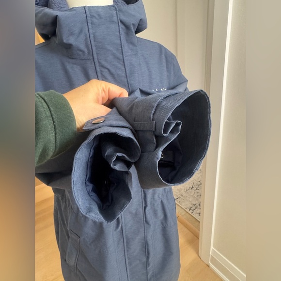 Columbia Omni -Tech Blue Gray Hooded Parka L - Picture 2 of 9